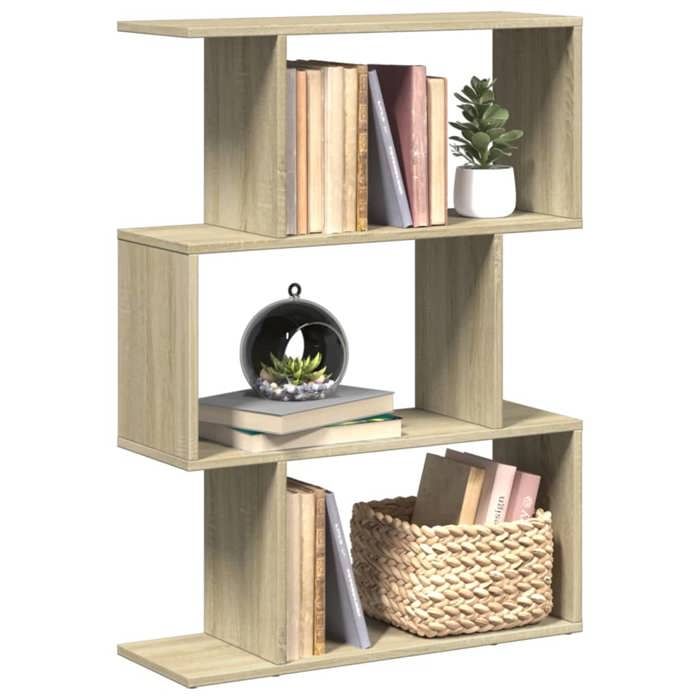 VidaXL Étagère séparatrice de pièce 3 niveaux chêne sonoma 70x24x97 cm, bibliothèque, support à livres, étagère 858113