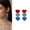 Modern Striped Heart Star Letters Earrings Comfortable Acrylic Jewelry Fashion Ear Accessories For Sensitive Ears