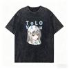 2026 Washed T-shirt Personality Clothes New Model Anime T-shirt Year Round Clothing Oversized Unisex Hot Product Couples
