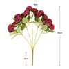 Silk Petals Rose Artificial Flowers 15 Heads Faux Flower Holding Bouquet Flower  Home Decoration