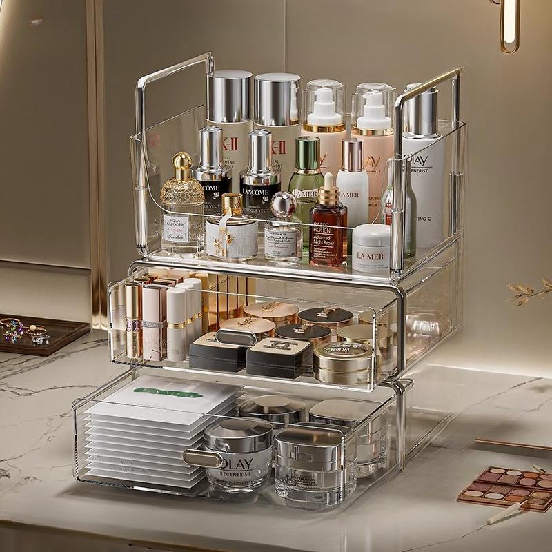 Cosmetic Organizer Makeup Storage Box Home Desktop Drawer Set Layers Storage Box Multi-function Stationery Tea Cup Storage Rack