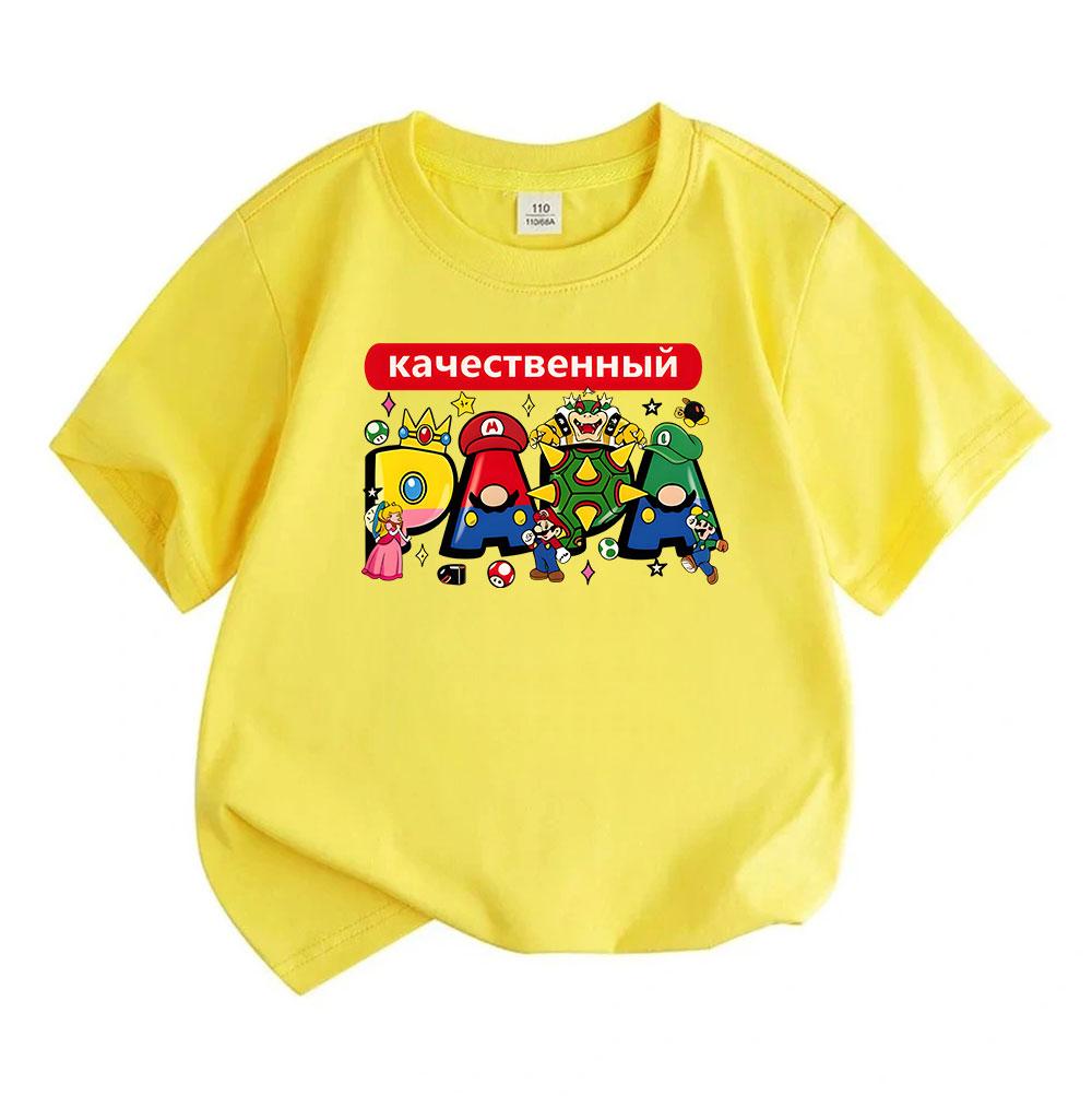 Kids Boys Girls 100% Cotton Crew Neck Short Sleeve T-Shirt, Funny Cartoon Game Character Printed Casual Soft Breathable Tee Shirt for Daily Playwear G