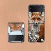 The Red Fox in Winter Ice and Snow Coque For Samsung Z Flip7 6 Galaxy Case Shockproof Z Flip5 Z Flip3 4 5G Hard Cover Phone TPU