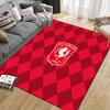FC Twente Flannel Pattern Square Carpet,Area Rug,Carpet Rug for Living Room Bedroom Sofa Playroom Decor,Non-slip Floor Mat