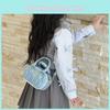 Handbag Wrinkle Patterned Kids Small Crossbody Bag With Solid Pattern Stitching