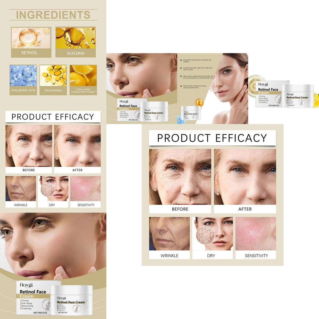 Hoygi Retinol Moisturizing Cream With Brightening And Hydrating Collagen Formula