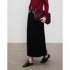 Dmana Silk-Wool Blend Elastic Waist Midi Skirt