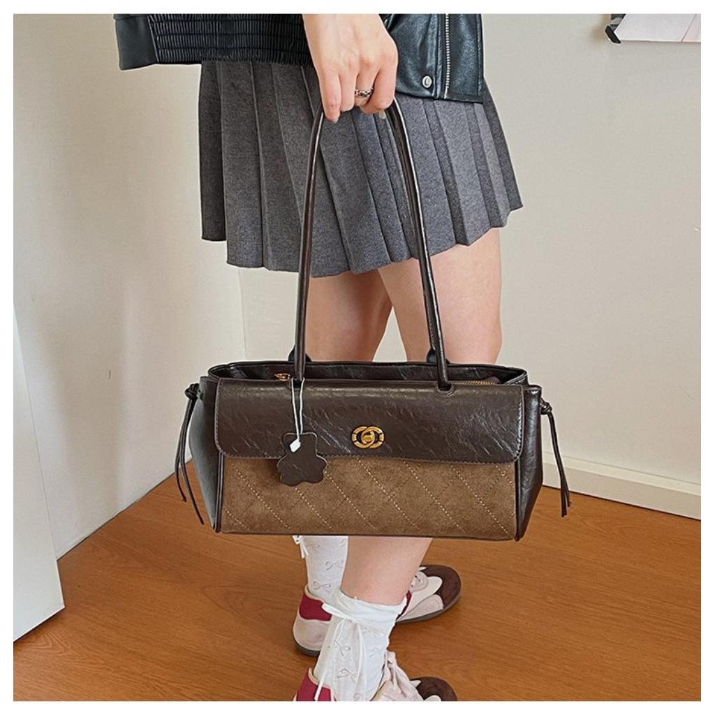 Xeie Thuk Schultertasche Damen PU Achseltasche Täglich Lässig