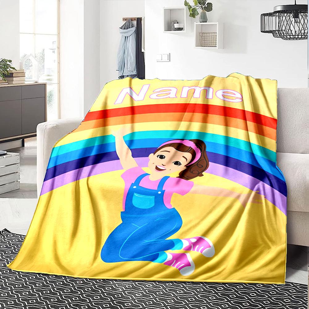Customiz Name Personality Ms. Rachel Blanket Soft &Warm Sofa Office Bed Travel Lunch Break Blanket, Gift Suitable All Seasons