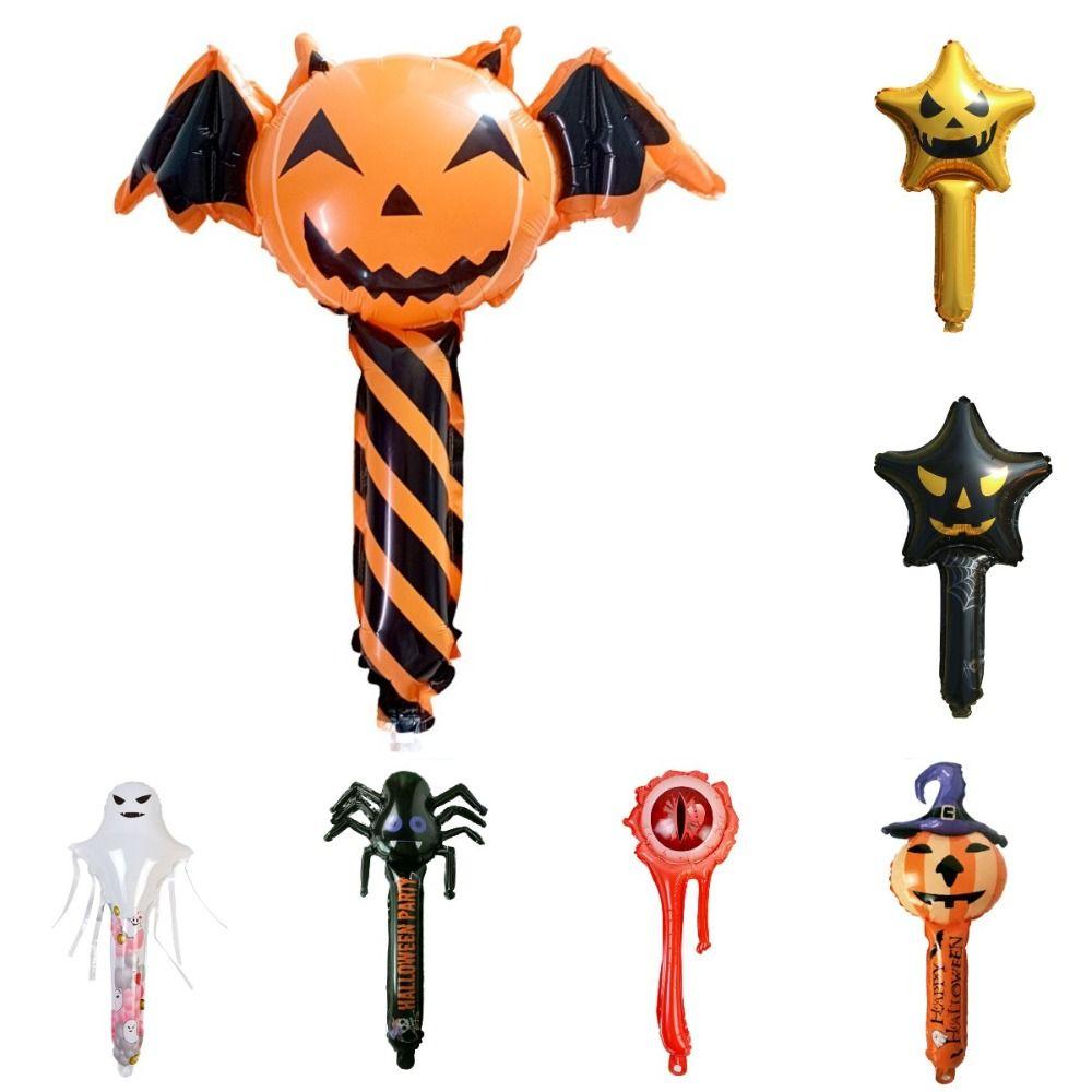 

Spider Halloween In Hand Eyeball Pumpkin Ghost Bat Bat Spider Foil Ballon Bar