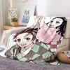 Kamado Nezuko Coperta in flanella Demon Slayer Coperta lavabile Copridivano per escursionismo Picnic Coperte per il tempo libero alla moda per pisolini