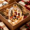 Transparent Holiday Tree Pendants Glowing Christmas Story Ornament, Mini Scene In Ball with Warm LED Illuminated Winter Ornaments Light,