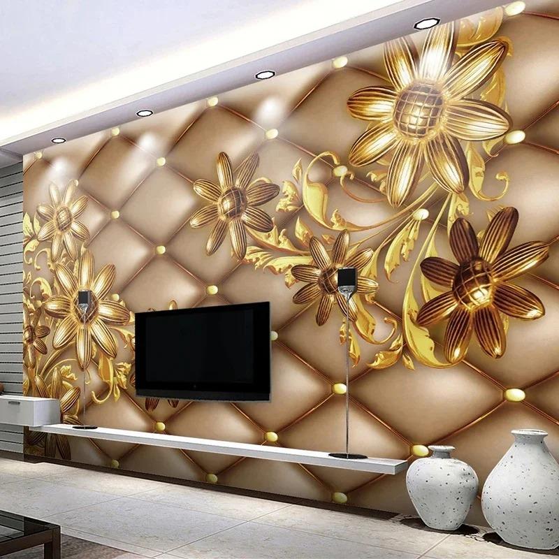 

Wallpaper Luxury 3d Background Wall Mural Modern Jewelry Flowers Photo Wall Paper Living Room Bedroom Home Decor Fresco 200 cm(W) x 140 cm(H)