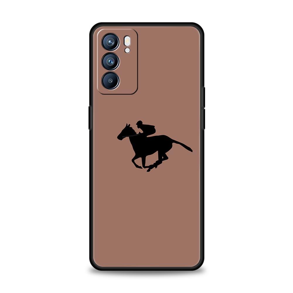 Phone Case For Oppo A54 A53 A52 A9 A15 A95 A17 A16 A76 A74 A57 A31 Find X6 X5 Reno8 Reno7 Reno6 Pro 5G Cover Animal Art Horse