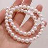 Luxury White Natural Freshwater Round Pearls 8-9mm, 36cm Strand Handmade Wedding Jewelry Accessories DIY Crafts