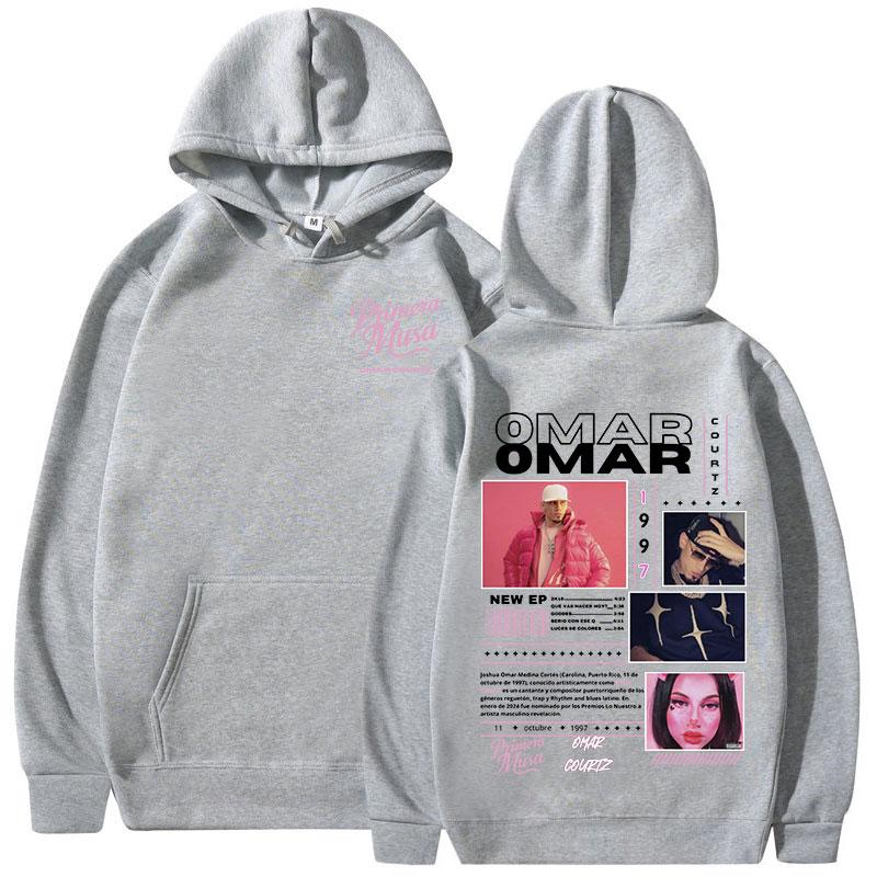 Omar Courtz Primera Musa Album Tour Merch Hoodies Men's Women Fashion Hooded Sweatshirts Hip Hop Oversized Pullovers Streetwear