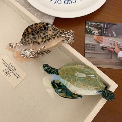 Funny Oversize Sea Turtle Acetate Hair Claw Creative Ocean Animal Shark Clip For Women Girls  Hair Accessories Gifts