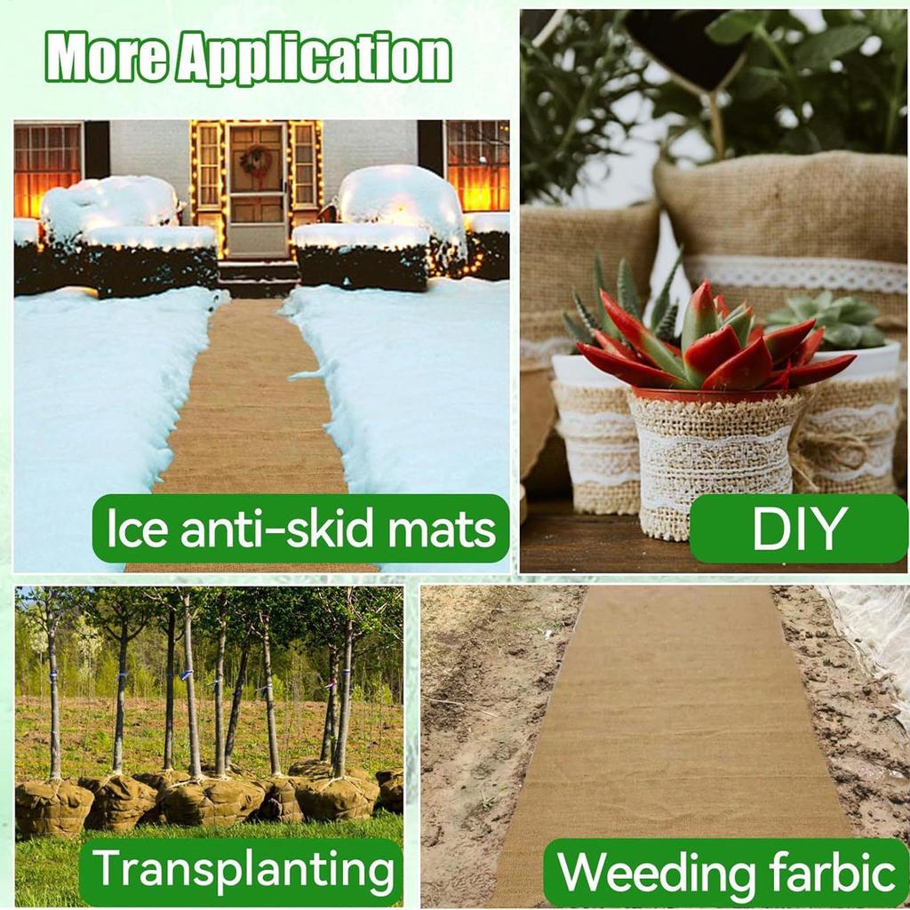 Frost Blankets For Outdoor Plants Breathable Anti-Freeze Cloth Natural Burlap Plant Covers For Fruit Tree Vegetable Berry Bush