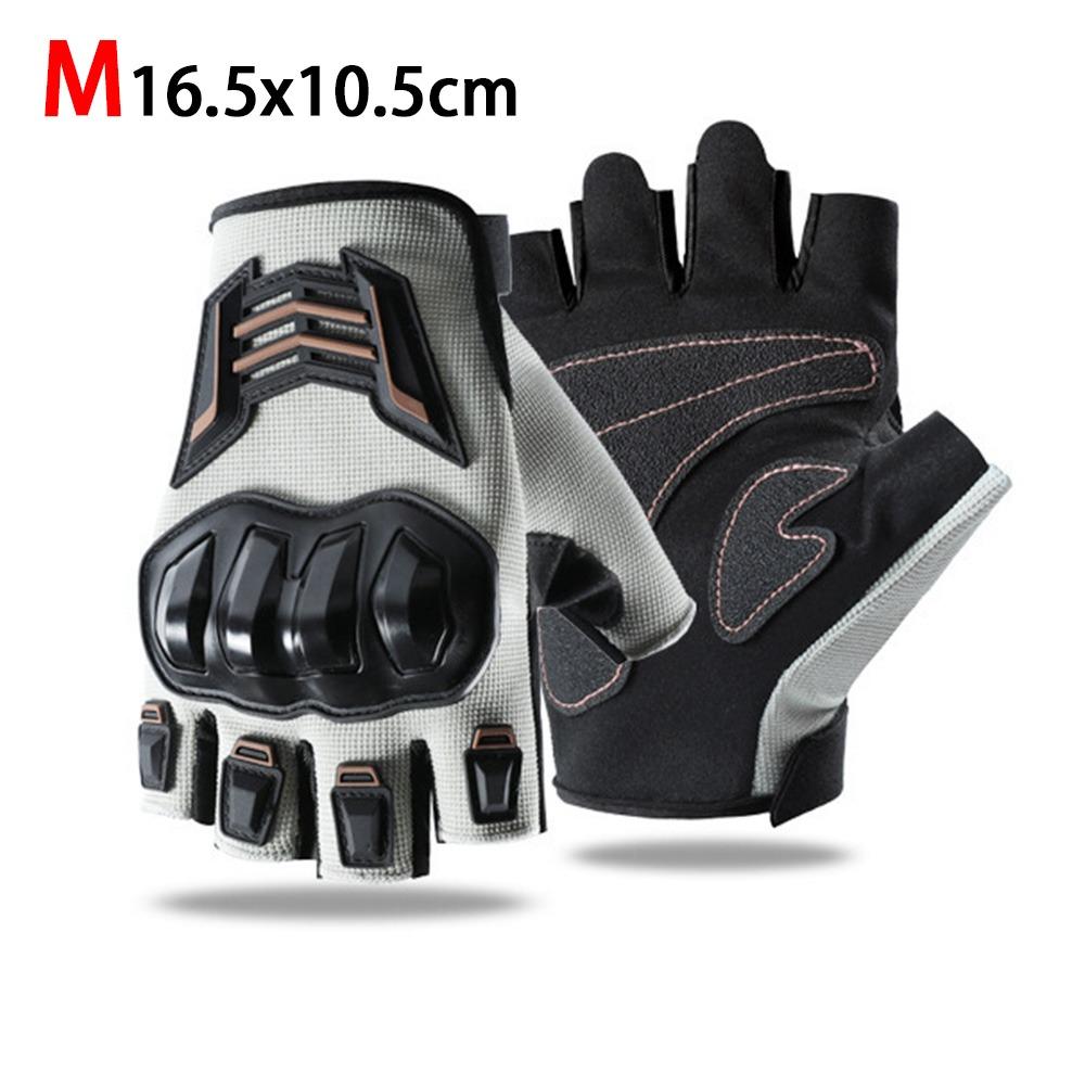 

1 пара велосипедных перчаток с полупальцами, противоударные перчатки для вождения, мотоциклетные перчатки для мужчин и женщин White-M