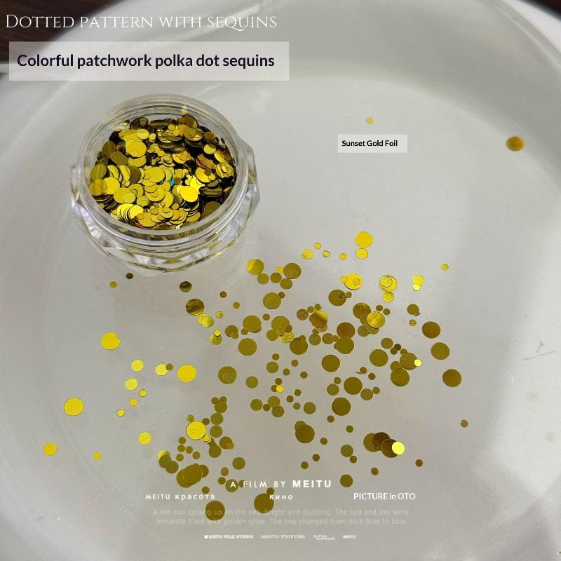 1 Box Round Dot Nail Sequins 1-3Mm Round Nail Glitter Flakes Shiny Nail Art Decoration Supplies For Diy Manicure Salon