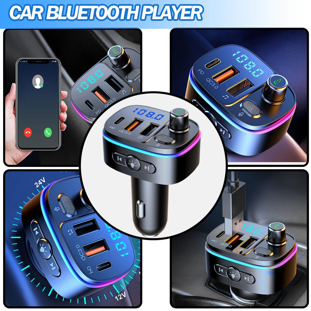 

PDTO Новый автомобильный Bluetooth-адаптер FM-передатчик Приемник MP3 Беспроводное зарядное устройство PD USB