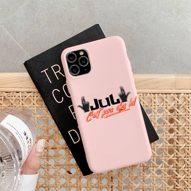 

JuL C est Pas Des Lol Phone Case for iPhone 11 12 13 Mini Pro Xs Max 8 7 6 6S Plus X XR Solid Candy Color Case iphone 12