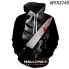 Michael Myers Horror Movie Fan 3D Printed Hooded Sweatshirt Long Sleeve Loose Fit Men Fall Casual Wear