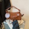 Color Boston Solid Bag Handbag Single Shoulder Crossbody Bags Fashion Women