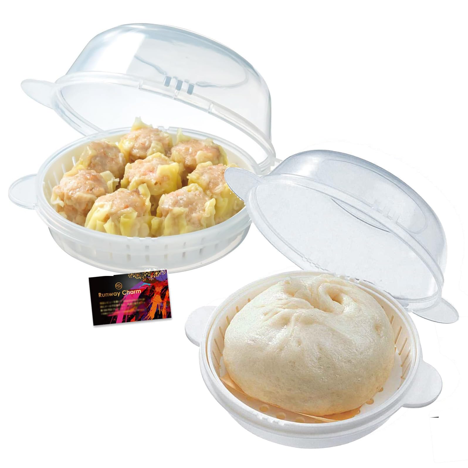 NEIGHBOR CLOWN Microwave Steamer Set Steamer for making meat buns and sweet bean paste buns in the Cooking quick and easy perfect for snacks and