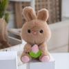 Rabbit Adorable Stuffed Animal Plushie Keychain Fluffy Bunny Doll For Gift Ideas