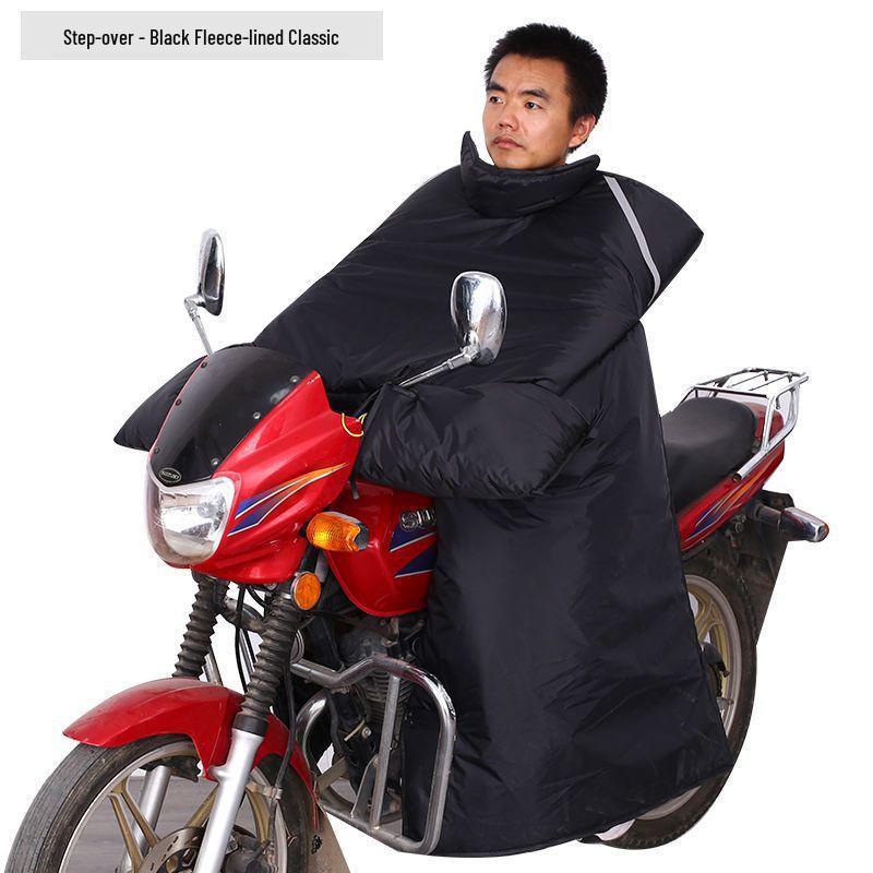 Motorcycle Windshield Plush Knee Pads & Windproof Quilt (Crotch Beam, Thickened, Waterproof, Warm)