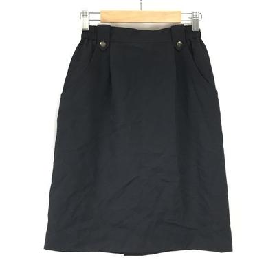 Sportlich Made in Japan 100% Wolle Enger Rock Damen S 63-90 Schwarz Golfbekleidung(GEBRAUCHT)