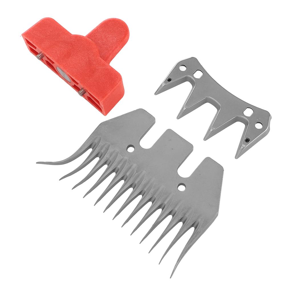 Sheep Shear Replacement Blades Stainless Steel 13T Curved and 4T Universal Wool Clipper Blades for