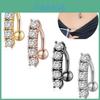 Stylish Stainless Steel Cz Inlaid Belly Button Ring Wholesale Piercing Jewelry