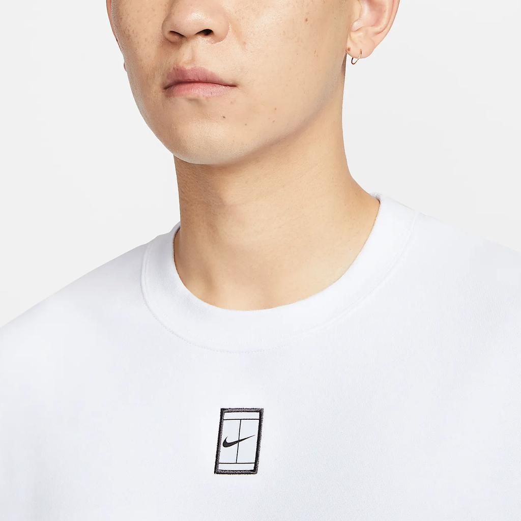 Nike Vzorovaná Vyšívaná Mikina s Kulatým Výstřihem a Dlouhým Rukávem Pánská mikina Bílá FZ7521-100