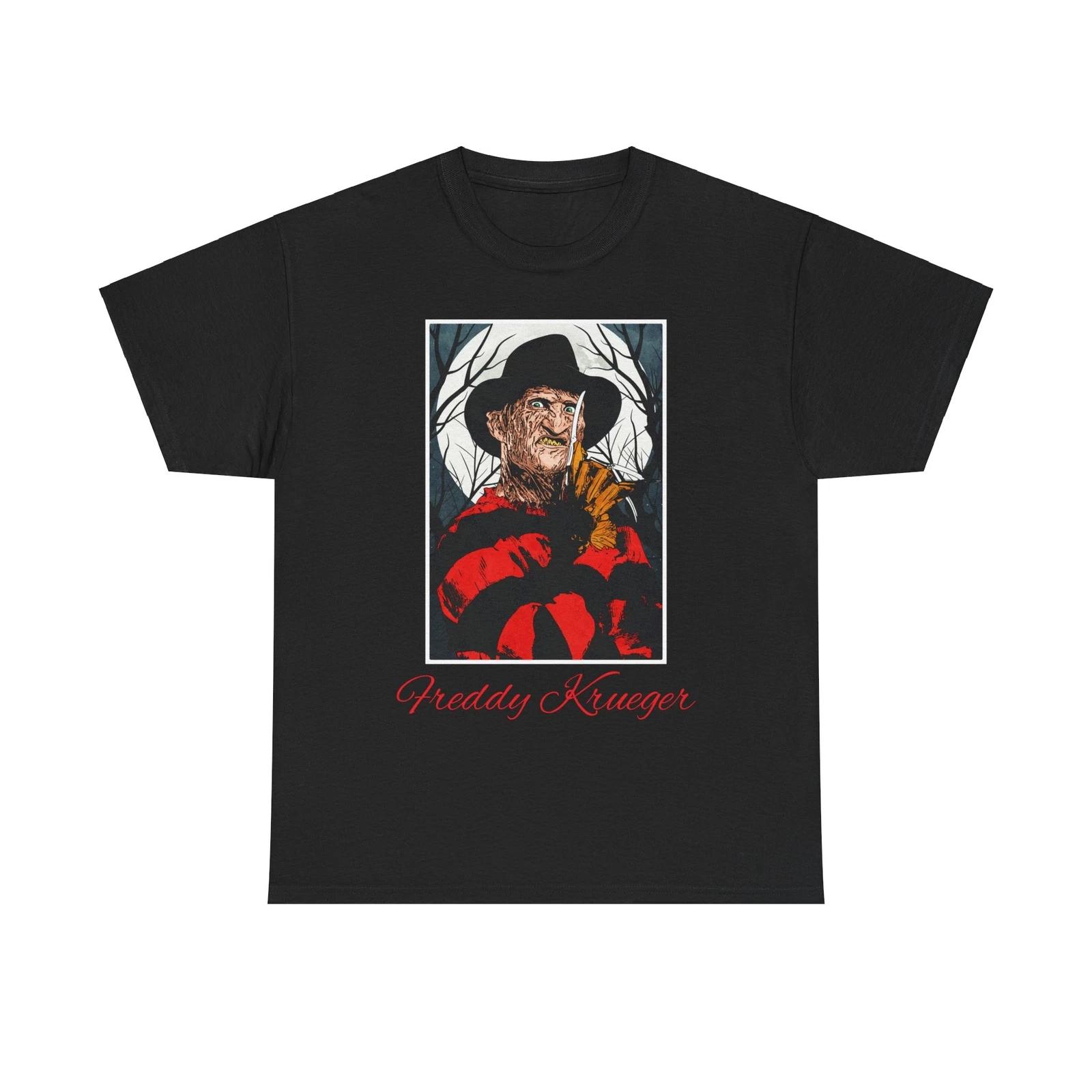 Freddy Krueger Halloween Cotton Tee Shirt Elm Street Holiday Scary Movie 2XL