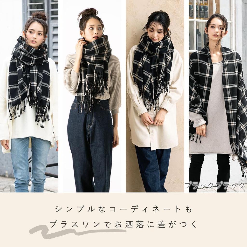 Queen Head Large Stole 21 (Free Size, Black)