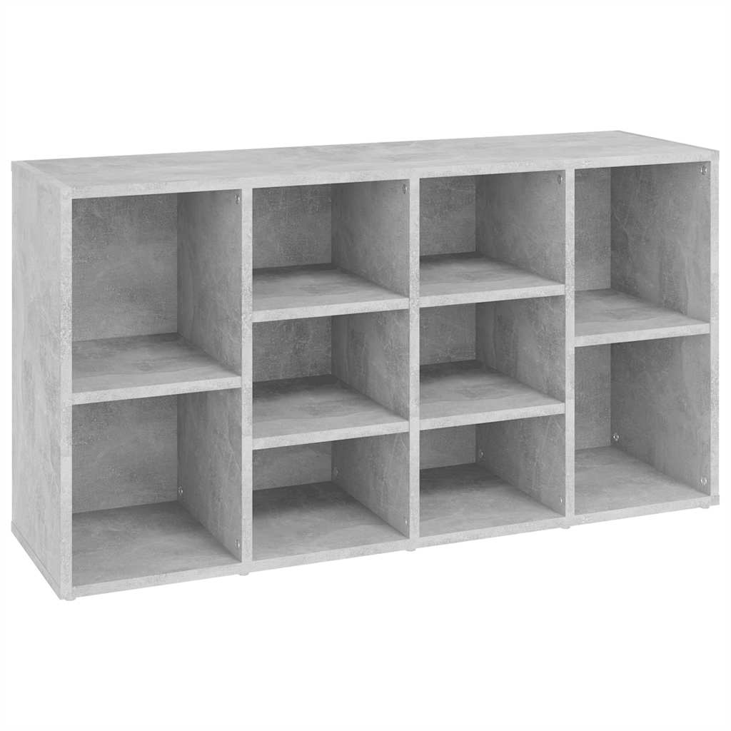 Shoe Bench Concrete Grey 103 x 30 x 55 cm Engineered Wood