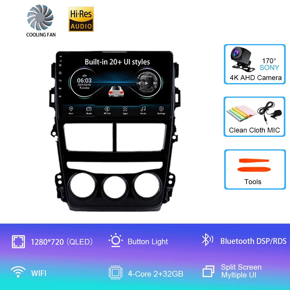 

Для Toyota Vios Yaris 2018 2019 2020 автомобильный радиоприемник мультимедийный плеер GPS-навигация Multimidia 2 Din Android 14 DSP без DVD CHINA