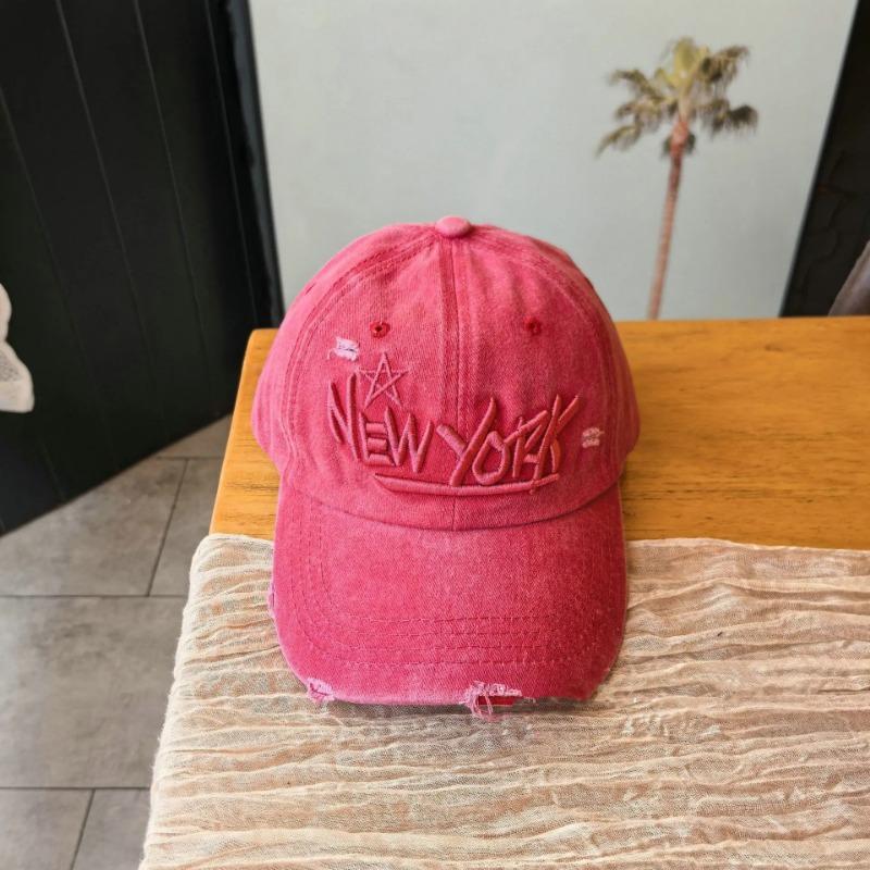 Fashion Letter Embroidery Baseball Cap Retro Washed Shabby Dad Hats Outdoor Cycling Travel Adjustable Sun Hats for Women Men