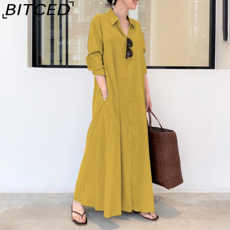 BITCED Women's Long Shirt Dress Sizes: S-5XL Casual Dresses
