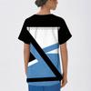 Women's Fashion Printed Short Sleeve V Neck Pattern Tops Pocket Working T-shirts