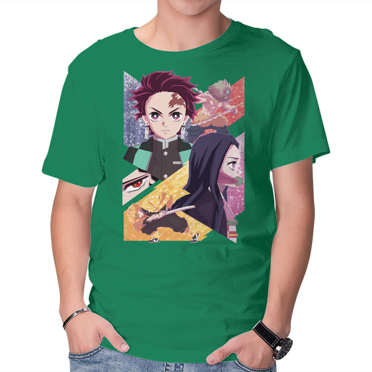 Unisex Crew Neck T-Shirt Slayer of Demons Graphic Short Sleeve Casual Tee XXXXL