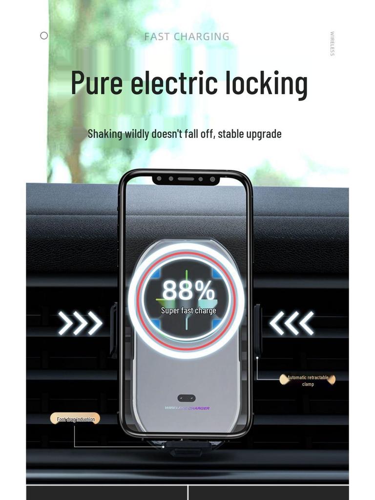 2023 New Model Portable Automatic Induction Car Phone Holder & Wireless Charger
