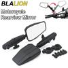 BLALION-ADV Motorcycle Rearview Mirror, Side Mirrors, Wide View, Foldable, Adjustable, Adventure Westwind Off-road Handlebar, 1 Pair