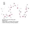 LED Pom Poms Fairy String Lights with 20 Pink Heart LEDs Battery Operated Romantic Garland Lights