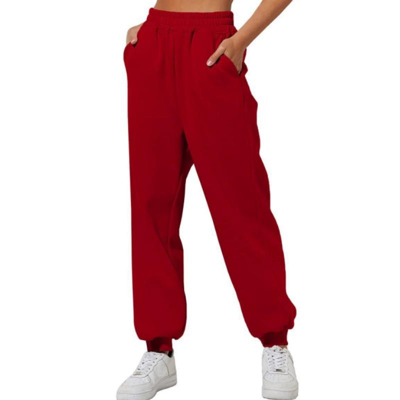 Women's Spring and Autumn High Waisted Loose Sweatpants Comfortable Casual Jogging Pants
