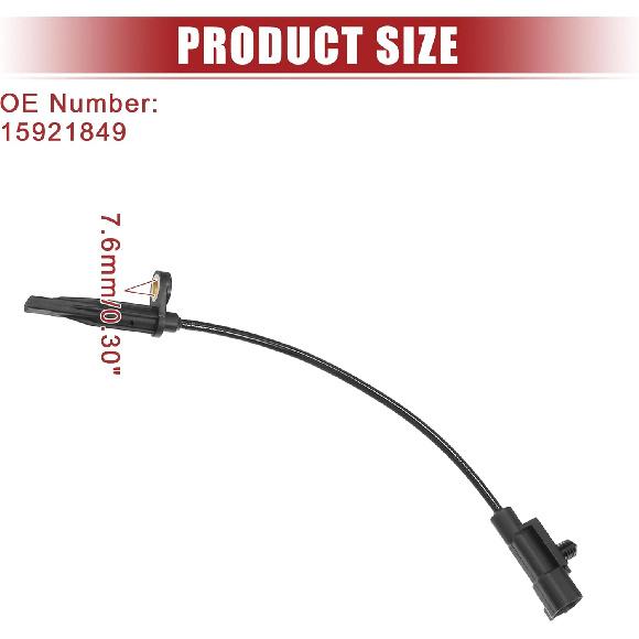 ACROPIX Front Driver and Passenger Side ABS Wheel Speed Sensor Fit for Cadillac SRX 2010-2012 No.15921849 - Pack of 2