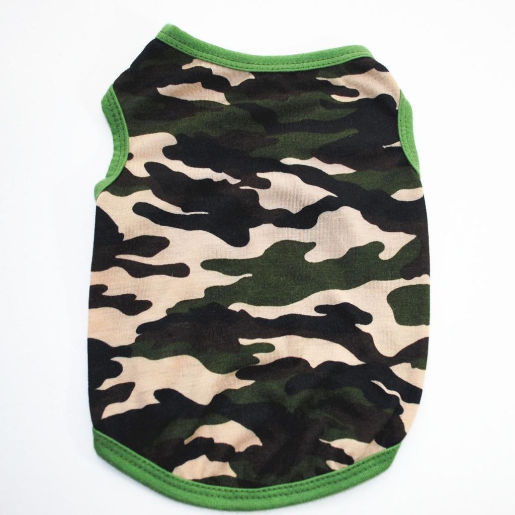 Frühlings- und Sommer Haustier Hund Kleidung, Camouflage Weste, Mesh Welpen Klimaanlagenzimmer Kleidung
