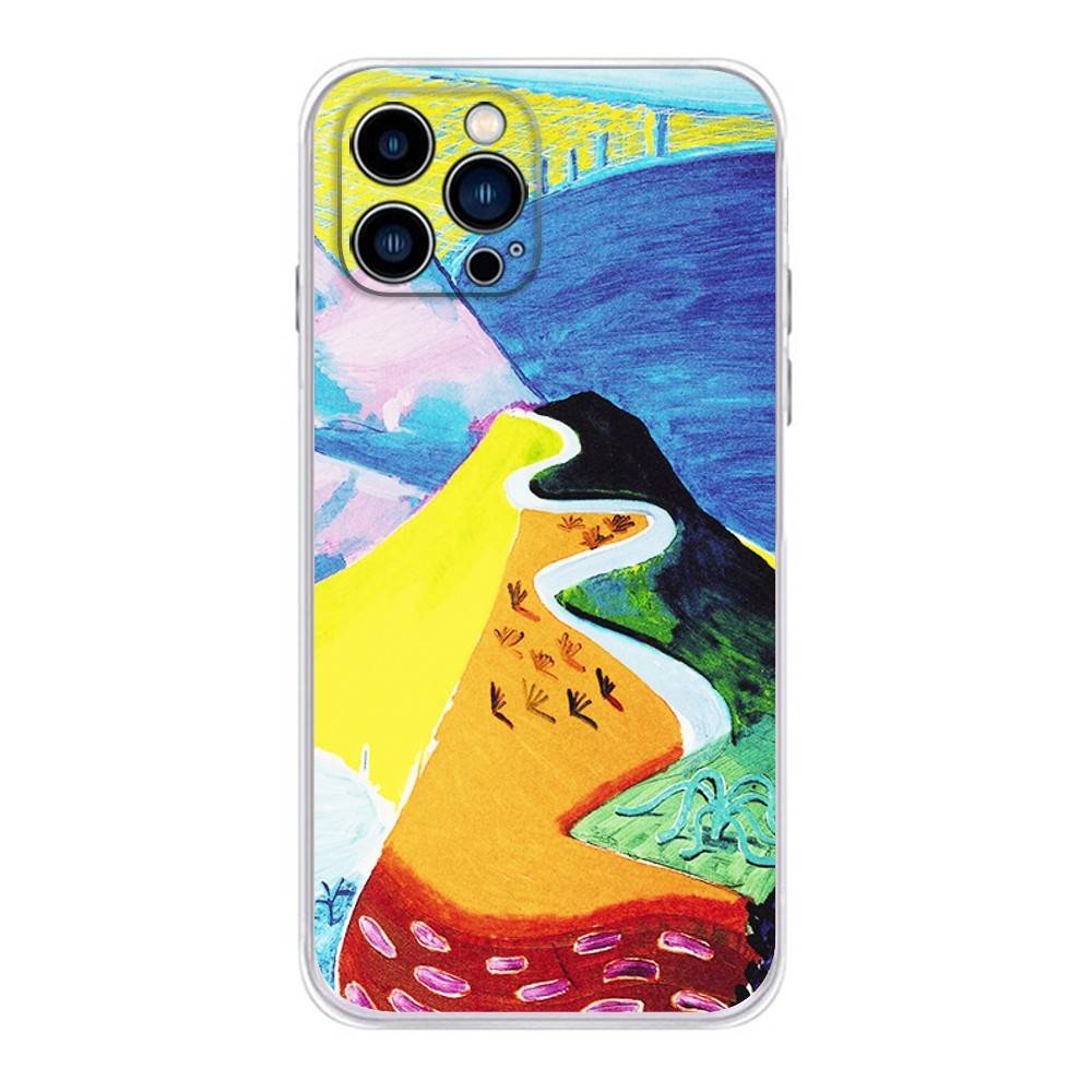 D-David Hockney Paintings Phone Case For iPhone 16,Pro,15,ProMax,14,Plus,13,12,11,Pro,16,E IPhone Air,17,Drop Protection Cover